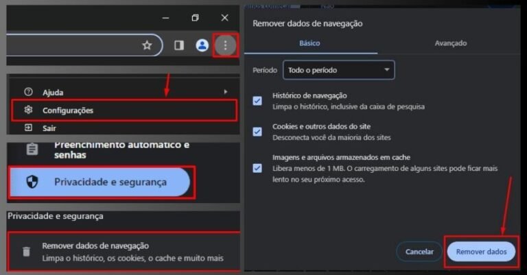 Limpar o cache e os cookies iPhone e iPad Ajuda da Conta do Google