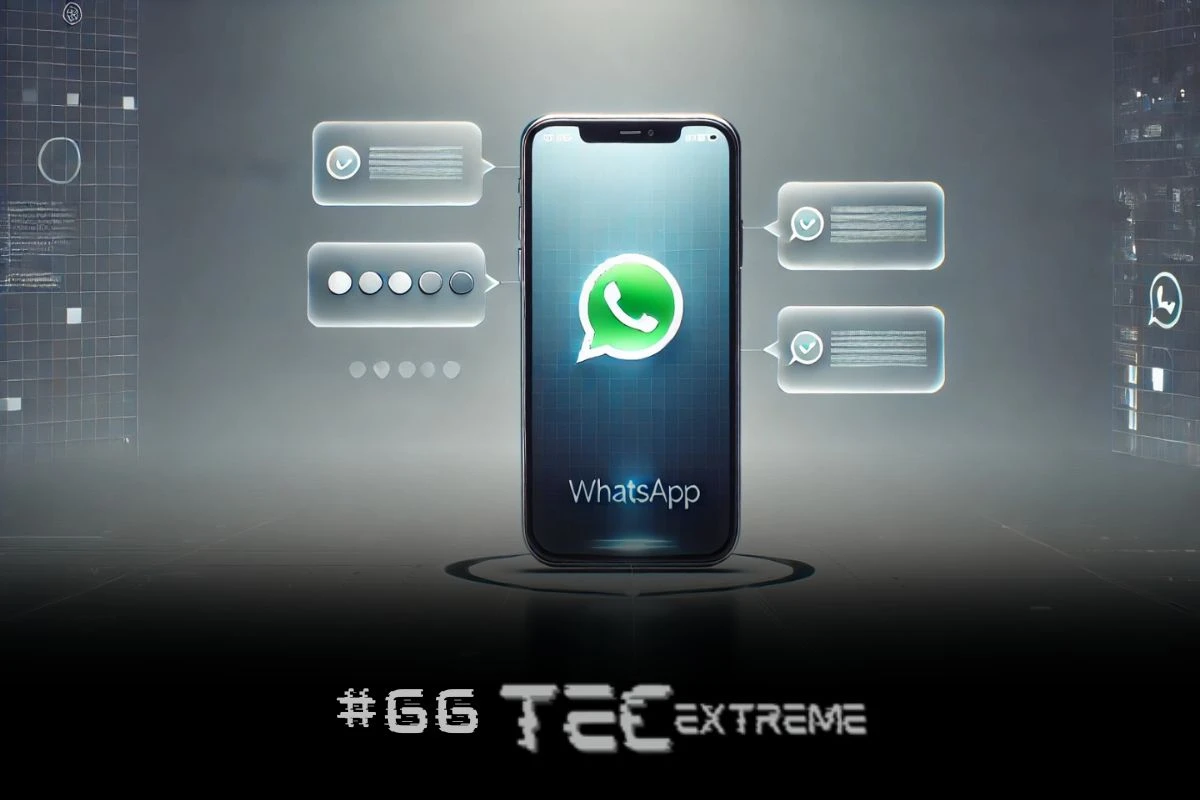 Imagem de um smartphone exibindo o aplicativo WhatsApp no centro, com mensagens e ícones circundando-o, iamgem para o post Como Tirar a Visualização da Mensagem do WhatsApp Guia Atualizado 2025